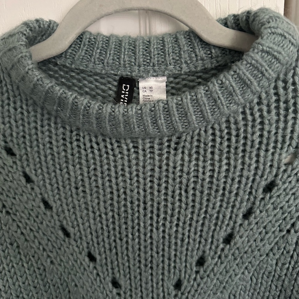 H&M blue-green knit sweater